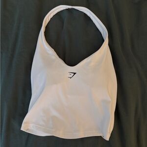 Gymshark White Halter with shelf